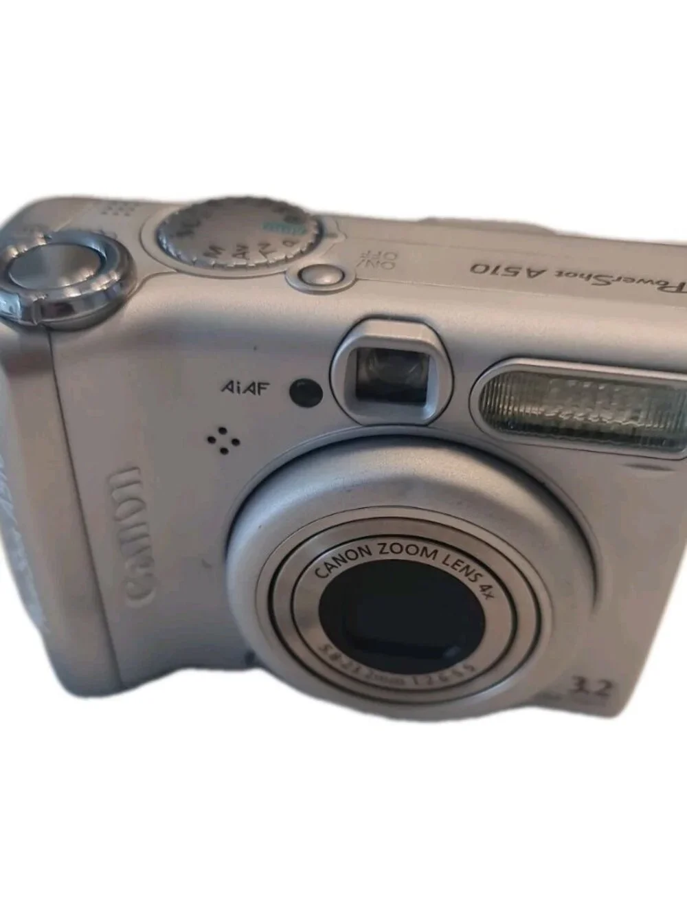 Canon PowerShot A510 3.2mp Silver W/ Canon Ultra 32 GB SD Card Tested Working
